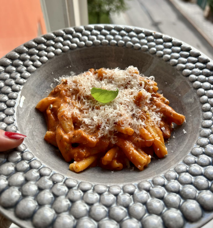 salsicciapasta med parmesanost