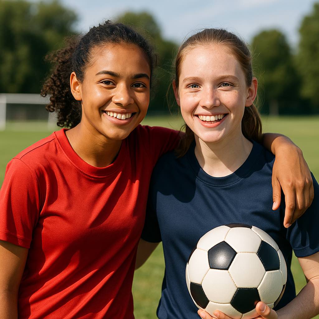 två tjejer som sportar