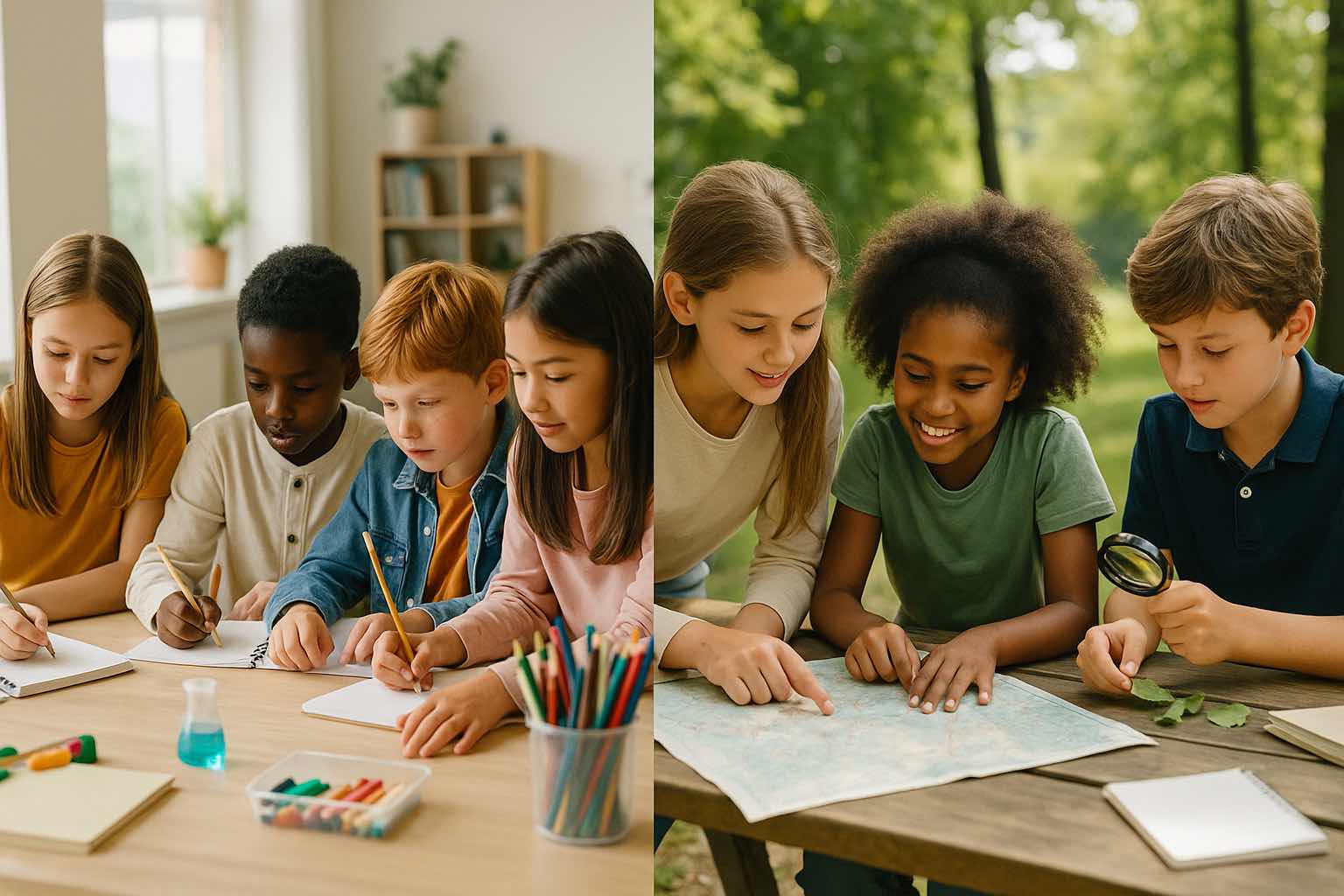 klassaktiviteter inomhus och utomhus