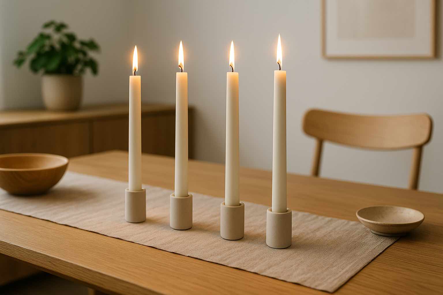 herrgårdsljus brinner